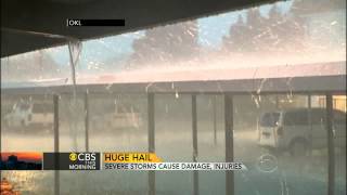 Severe hail storm hits Oklahoma City [upl. by Melissa]