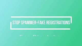 Stop spammer fake registration for playtube [upl. by Ymmit]