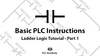 Ladder Logic Programming Tutorial For Beginners  Part 1 Basic PLC Instructions  PLC Academy [upl. by Attenol]