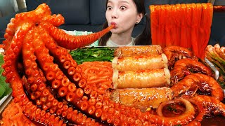 초대왕 낙지 🐙 낙곱새 대창 낙지 곱창 새우 ft 볶음밥 먹방 Octopus Daechang Beef Intestines Seafood Mukbang ASMR Ssoyoung [upl. by Audsley]