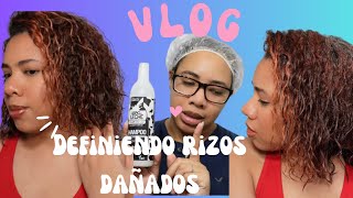 VLOG  definiendo rizos maltratados light makeup  rutina despues del gym [upl. by Assira]