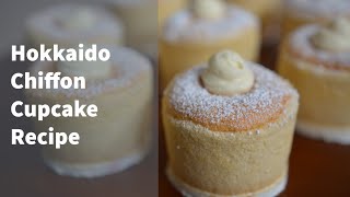 Hokkaido Chiffon Cupcake Recipe [upl. by Nyrad]