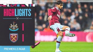 Newcastle United 11 West Ham  Lucas Paqueta Strike Earns Draw  Premier League Highlights [upl. by Cod531]