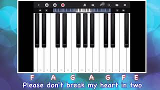 WOODEN HEART Easy Piano with Notes [upl. by Rizzo]