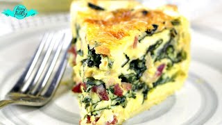 SPINACH QUICHE WITH BACON AND CHEESE [upl. by Milewski]