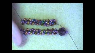 2 Bead Spiral Stitch Earrings [upl. by Akirdnas288]