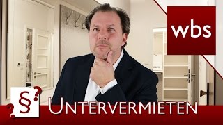 Darf ich meine Wohnung untervermieten  Rechtsanwalt Christian Solmecke [upl. by Oinimreh]