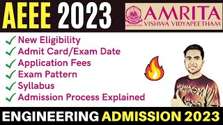 AEEE 2023  Amrita University Btech Admission  Exam Date Eligibility Preparation VITEEE 2023 [upl. by Secrest]