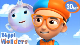 Blippi Learns How to Make Bubbles  Blippi Wonders Educational Cartoons for Kids [upl. by Sesmar]