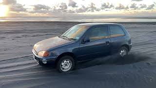 Testing the 4wd Ep95 Starlet on the beach [upl. by Odie]