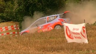 Kubica amp Neuville  small off in same corner  Rallye Deutschland 2014 [upl. by Odnomar]