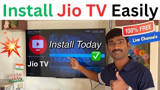 How to install Jio TV in all Android TV Full Screen jio tv new update for Android TV 2024 Colors Tv [upl. by Arri]