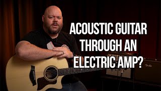 Can You Use an Electric Guitar Amp for Acoustic Guitar  Fender Acoustic Junior GO [upl. by Enneles]