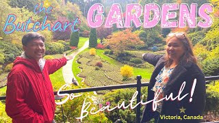 THE BUTCHART GARDENS I So Beautiful  Victoria British Columbia Canada [upl. by Hayouqes751]