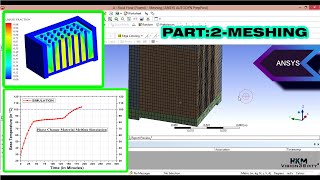 Simulation of PCM Heat Sink with Fin Part2  Meshing using ANSYS [upl. by Ayotan]