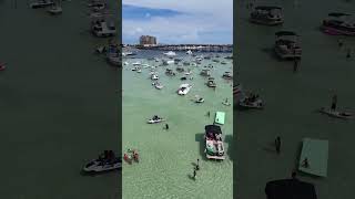 Crab Island on Labor Day Weekend dinghy dji boat jetski pontoon Destin Florida djimini4pro [upl. by Aubert491]