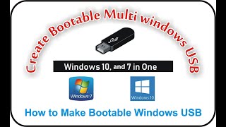 How to create multiboot usb flash drive windows 7 and 10  Install any OS using one pen drive [upl. by Georgia]