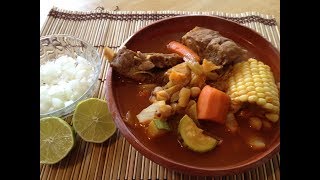 Caldo Rojo de Espinazo de Puerco con Verduras Mole de Olla [upl. by Mikes111]