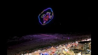 Gavleston July 4th Sky Elements Drone Fireworks Light Show 4K Video Footage [upl. by Yenahpets37]