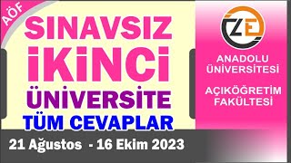 AÖF Sınavsız ikinci üniversite nasıl kayıt olunur bilgileri bölümleri şartları [upl. by Eecrad574]