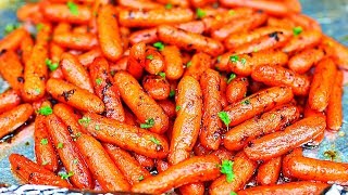 Honey Butter Roasted Carrots Recipe  How to Roast Carrots [upl. by Libyc]