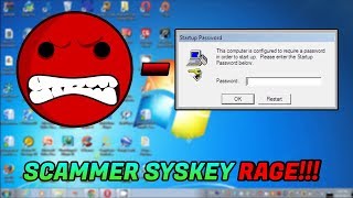 I put a SYSKEY on a scammers pc and he RAGED SYSKEYD [upl. by Ybot]