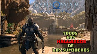 God of War Ragnarök  Todos los Hallazgos de Los Sumideros Vanaheim [upl. by Einahpit]