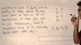 OS  Process Management  Round Robin Example 3  Ravindrababu Ravula  Free GATE CS Classes [upl. by Klayman770]