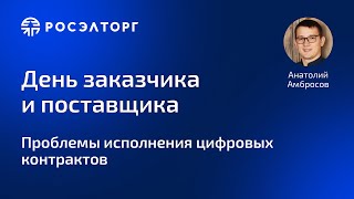 День заказчика Росэлторг Проблемы исполнения цифровых контрактов для заказчиков и поставщиков [upl. by Va168]