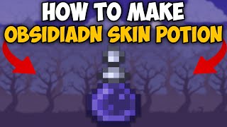 How To Make Obsidian Skin Potion in Terraria 1449  Terraria How To Make Obsidian Skin Potion [upl. by Aplihs]