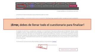 Error al llenar el cuestionario en el SUBES Beca Manutención 20201 [upl. by Cos]