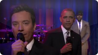 Slow Jam The News with Barack Obama Late Night with Jimmy Fallon [upl. by Aderb622]