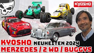 RC Neuheiten von Kyosho auf der Spielwarenmesse 2024 Mercedes Benz 300 SEL Sand Blaster 2WD Buggy [upl. by Ekul]