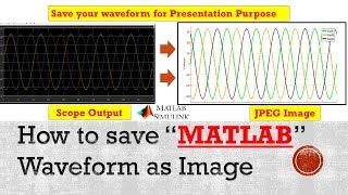 How to save MATLAB Waveform as Image Latest Matlab 2016 [upl. by Minda]