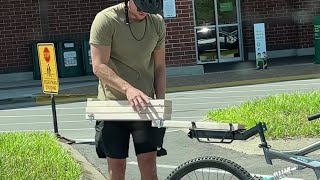 Man picks up Groceries with Bicycle [upl. by Stanwood]