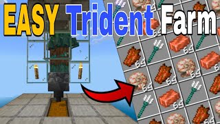 EASIEST Trident Farm in Minecraft 121 [upl. by Maloney]