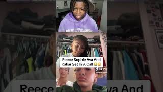 Reece Sophie Aya And Rakai Get In A Call fyp 2xrakai viralvideos shorts kaicenatfunnymoments [upl. by Anitsyrk]