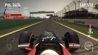 F1 2010 game Tire damaged Gameplay HD [upl. by Dnalyag609]