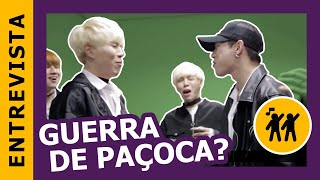 24K no Brasil Dança das cadeiras  Guerra de paçoca Kpop idols play with brazilian songs ENGESP [upl. by Ilrebmyk504]