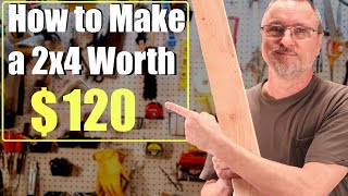 Woodworking Project to Sell  Using only a 2x4 [upl. by Anirda]