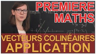 Vecteurs colinéaires  Applications  Maths 1ère  Les Bons Profs [upl. by Enilorac]