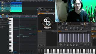 Celemony Melodyne 5を使って ギターで弾いたリフをmidi化してシンセを鳴らす作曲アイデア [upl. by Airreis]