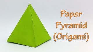 Paper Pyramid Easy Tutorial  How to make an Origami 3D Pyramid [upl. by Epolenep]