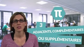 Trouver des angles adjacents complémentaires ou supplémentaires  Exercice 3  Mathématiques [upl. by Hoffman459]