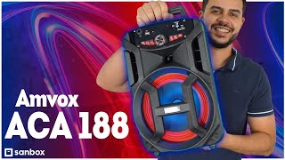 Caixa de Som Amplificada ACA 188 AMVOX  A Mascote MAIS VENDIDA na Sanbox Saiba tudo nesse REVIEW [upl. by Aleihs363]