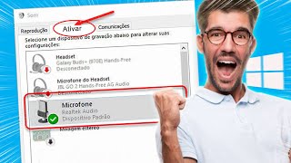 Como ATIVAR o Microfone no Windows 10 🎙✅ [upl. by Einaej]