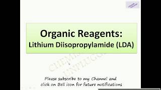 Organic Reagents Lithium diisopropylamide [upl. by Zetnom]