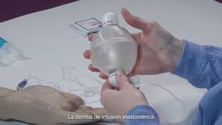 Administering Medication via Elastomeric Easy Pump at Home Spanish Subtitles [upl. by Robyn169]