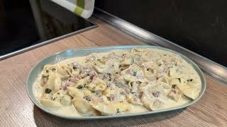 Tortelloni alla Panna Итальянская паста в сливочном соусе с ветчиной [upl. by Weatherby]