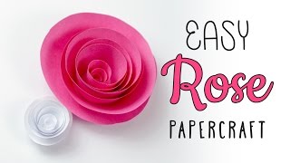 Easy Papercraft Rose Swirl Tutorial  DIY  Paper Kawaii [upl. by Powel]